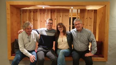 v.l.n.r.: Harald Rauh, Maximilian Deffner, Katharina Rauh und Andreas Geywitz